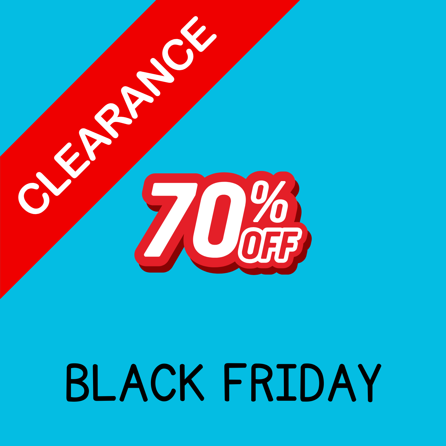 Black Friday: 70% OFF On All Clearance Tags!